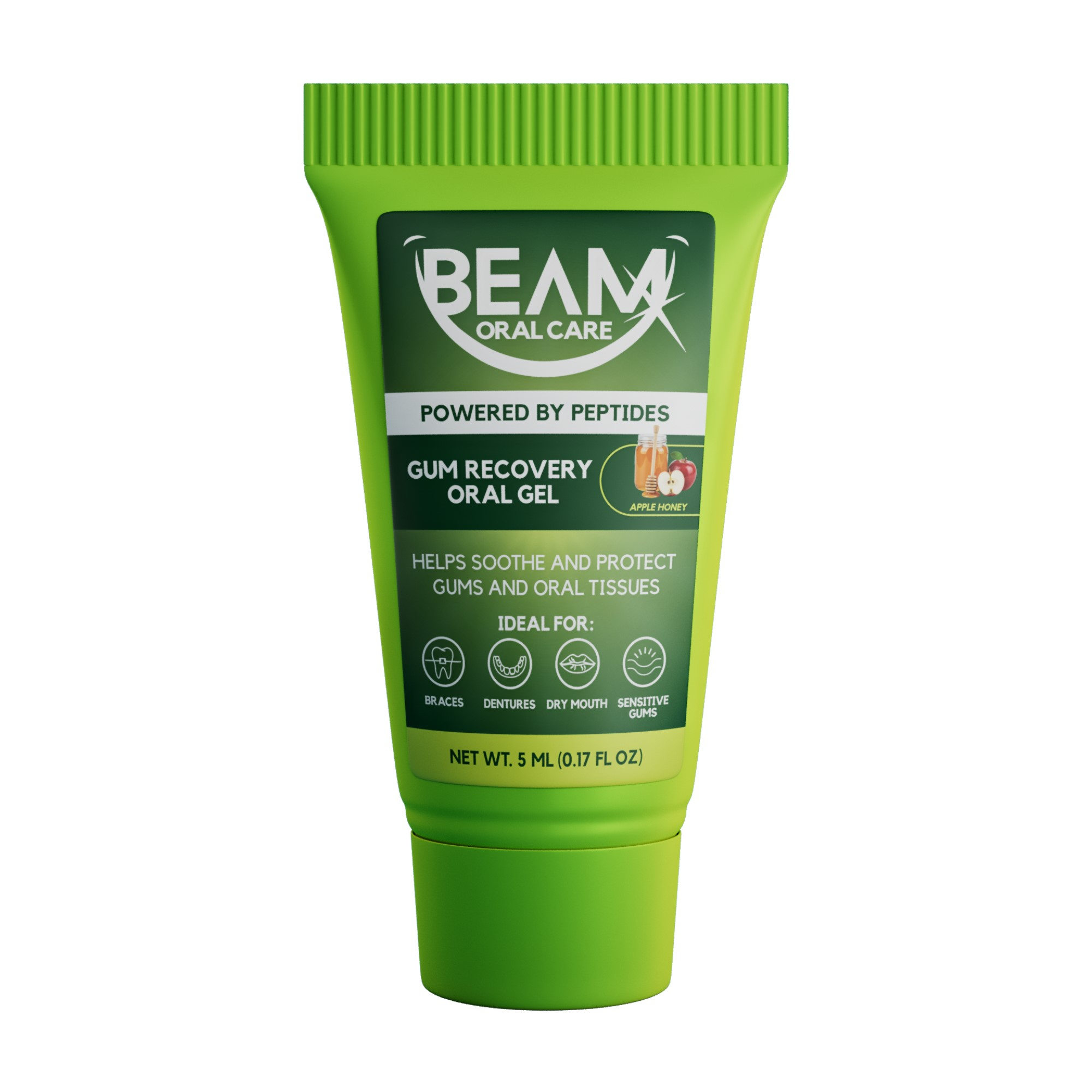 PEP+ BEAM oral gel for kids in apple honey flavor, designed for gentle gum and mouth care