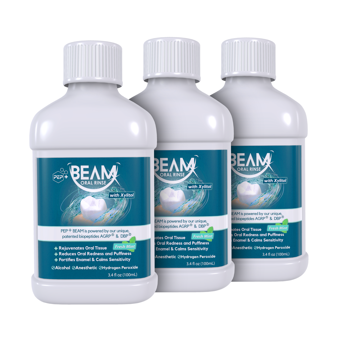 PEP+ BEAM Oral Rinse x 3 Bottles