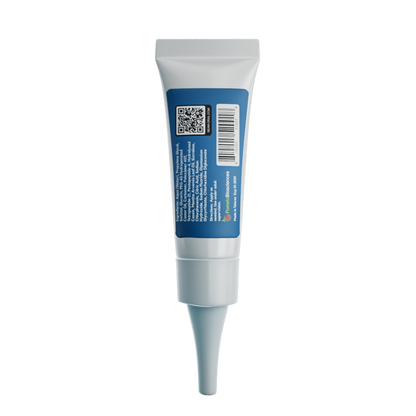 Back of PEP+ BEAM oral gel tube showing ingredients, directions, and product information
