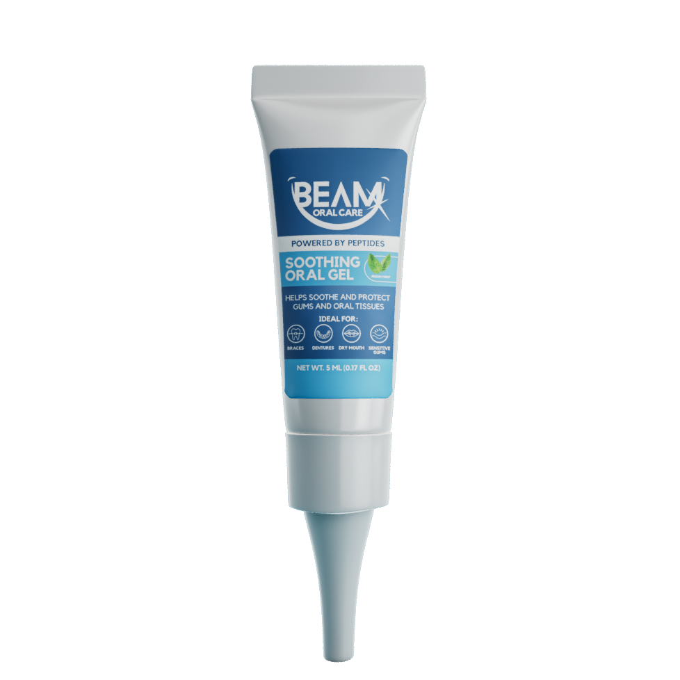 PEP+ BEAM oral gel with peptides for gum comfort and sensitive mouth care